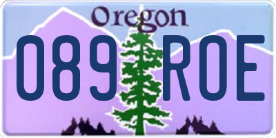 OR license plate 089ROE