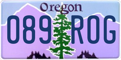 OR license plate 089ROG
