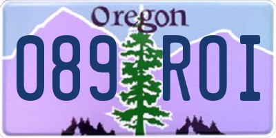 OR license plate 089ROI