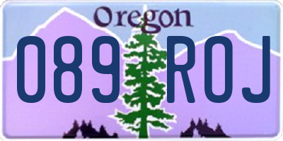OR license plate 089ROJ