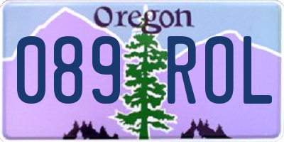 OR license plate 089ROL