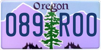 OR license plate 089ROO