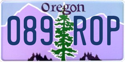 OR license plate 089ROP