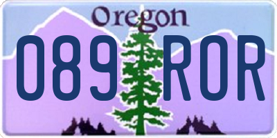 OR license plate 089ROR