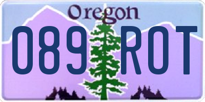 OR license plate 089ROT