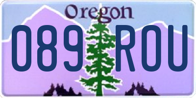 OR license plate 089ROU