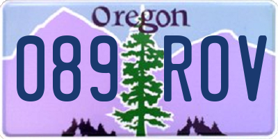 OR license plate 089ROV