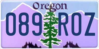 OR license plate 089ROZ