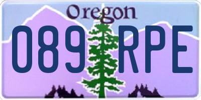 OR license plate 089RPE