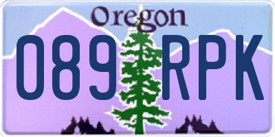 OR license plate 089RPK