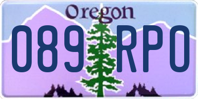 OR license plate 089RPO