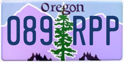 OR license plate 089RPP
