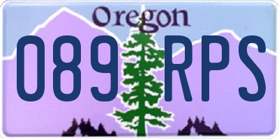 OR license plate 089RPS