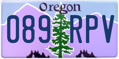 OR license plate 089RPV