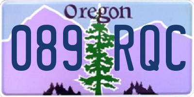 OR license plate 089RQC