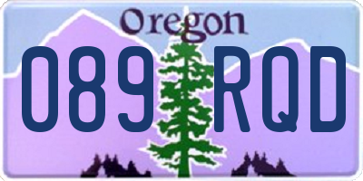OR license plate 089RQD