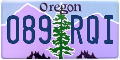 OR license plate 089RQI