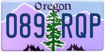 OR license plate 089RQP