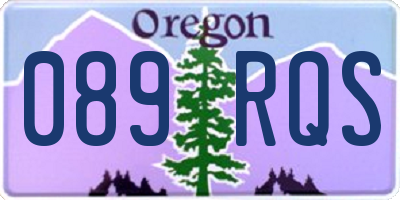OR license plate 089RQS