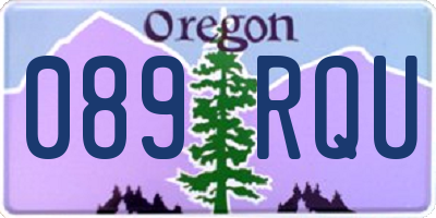 OR license plate 089RQU