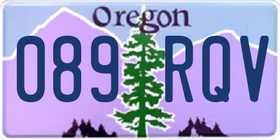 OR license plate 089RQV