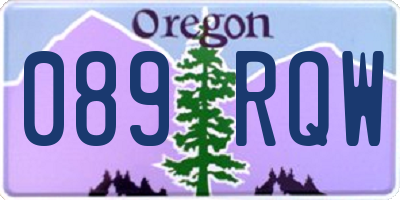 OR license plate 089RQW