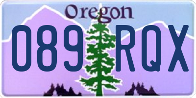 OR license plate 089RQX