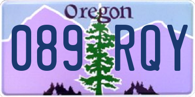OR license plate 089RQY