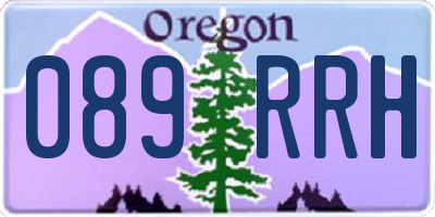 OR license plate 089RRH