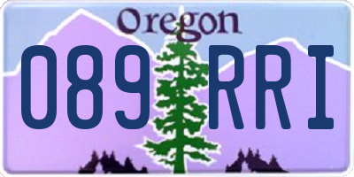 OR license plate 089RRI