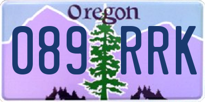 OR license plate 089RRK