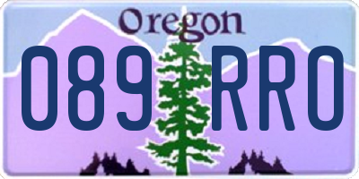 OR license plate 089RRO