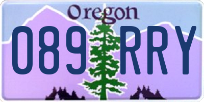 OR license plate 089RRY