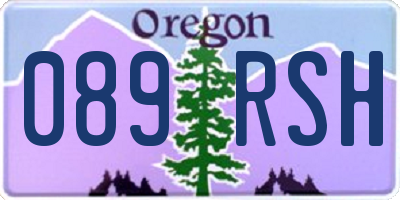 OR license plate 089RSH