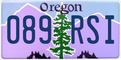 OR license plate 089RSI
