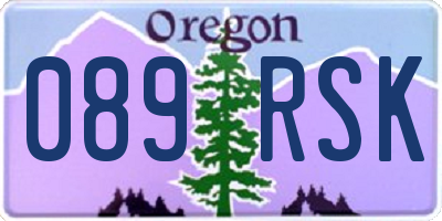 OR license plate 089RSK