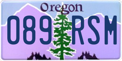 OR license plate 089RSM