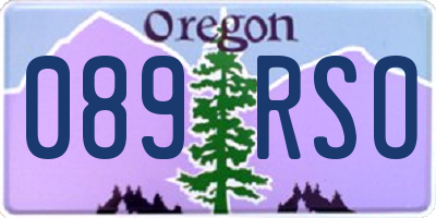 OR license plate 089RSO