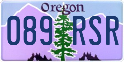 OR license plate 089RSR
