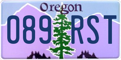 OR license plate 089RST
