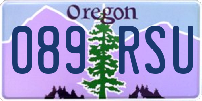 OR license plate 089RSU