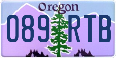 OR license plate 089RTB