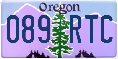 OR license plate 089RTC