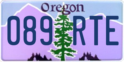 OR license plate 089RTE