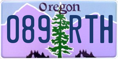 OR license plate 089RTH