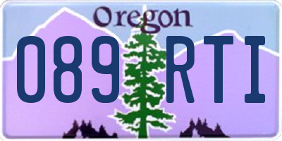 OR license plate 089RTI