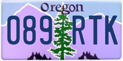 OR license plate 089RTK