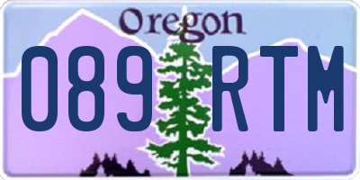 OR license plate 089RTM