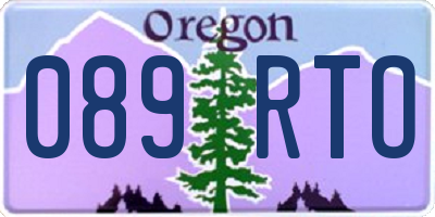OR license plate 089RTO