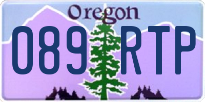 OR license plate 089RTP